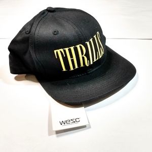 WEZC Men's Flat Brim Thrills Embroidered Hat NWT